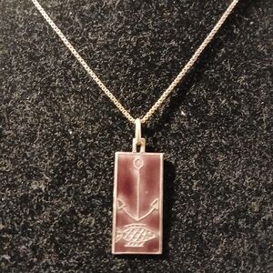 Silver Anchor Pendant Necklace